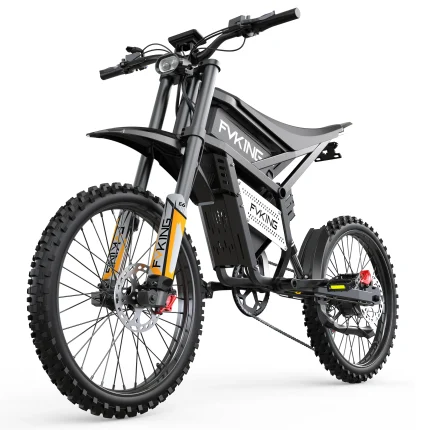 FVKING E6 Electric Motorcycle Adults 2500W(Peak) Motors 25inch Tire Electric Bike 52V40AH Battery Speed 60Kmh Mountain E-bikes
